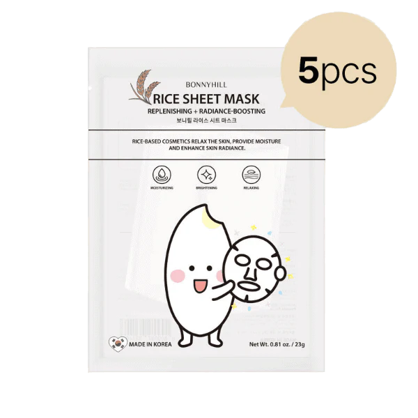 Bonnyhill Rice Sheet Mask 5pcs
